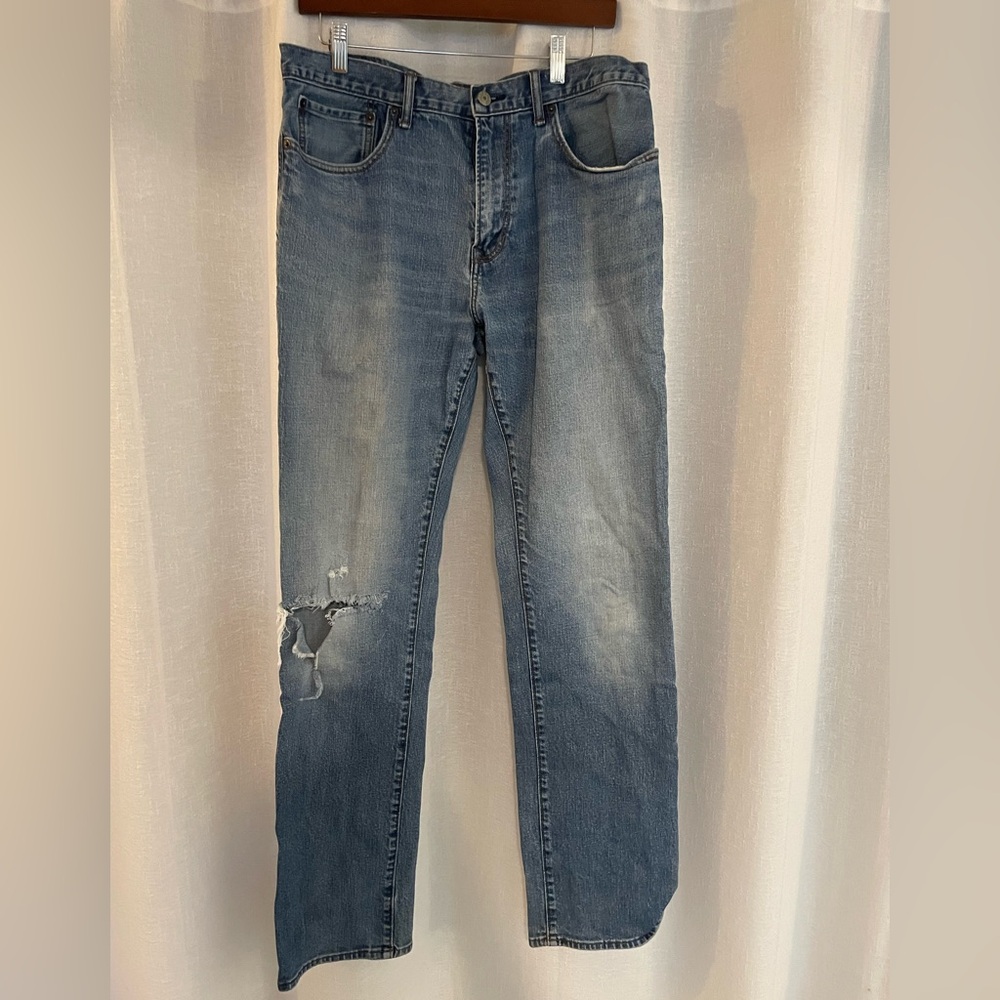 Gap 1969 Distressed Men's Straight-Leg Jeans